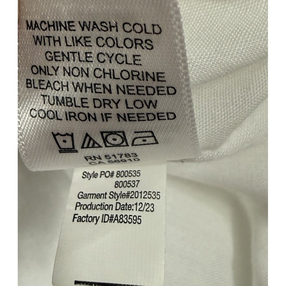 Maurice's Womens 100% Cotton Bomber Jacket Zip Front Soft White Sz XXL - Picture 12 of 12